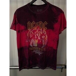 Men’s AC/DC Highway To Hell Tie-Dye Wash Shirt Size Medium